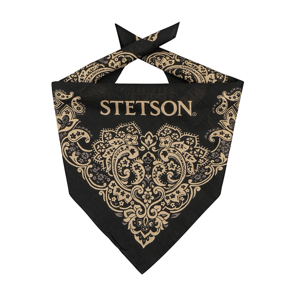 Šátek Bandana Cotton Stetson/černý