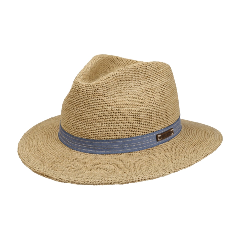 Klobouk Traveller Raffia Crochet Stetson - slamák
